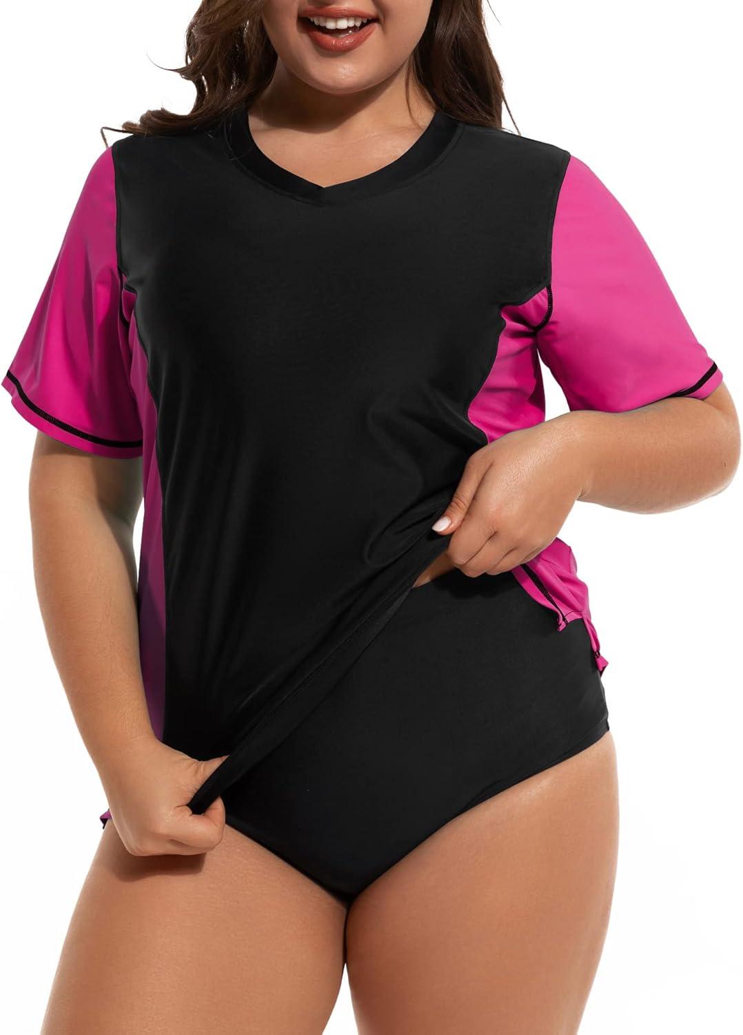 Why We Love the Tournesol Plus Size Rash Guard Swim Shirt