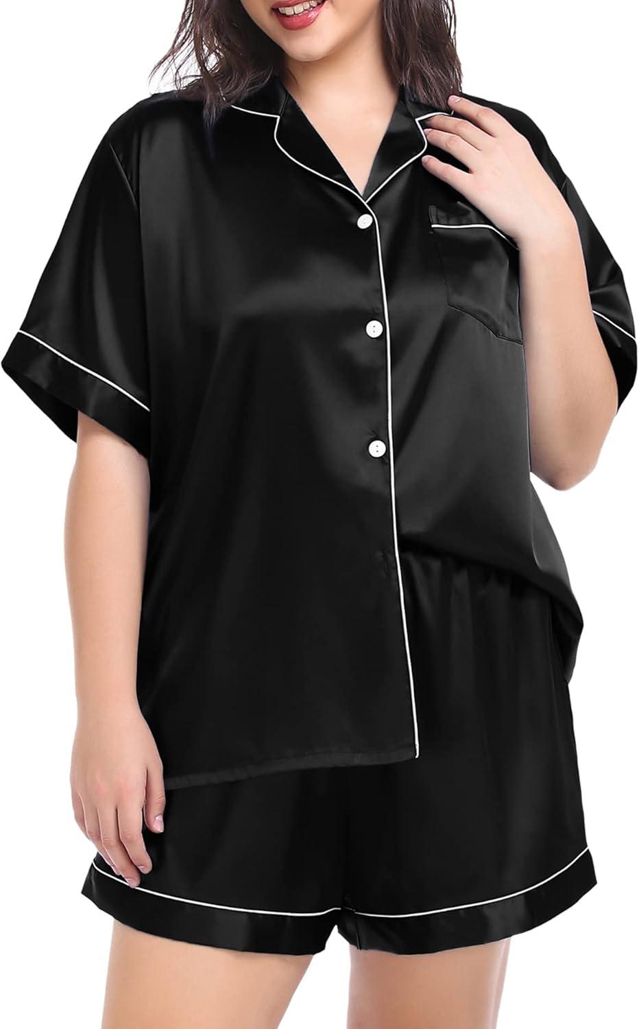 Why We Love the SWOMOG Plus Size Silk Pajama Set Together