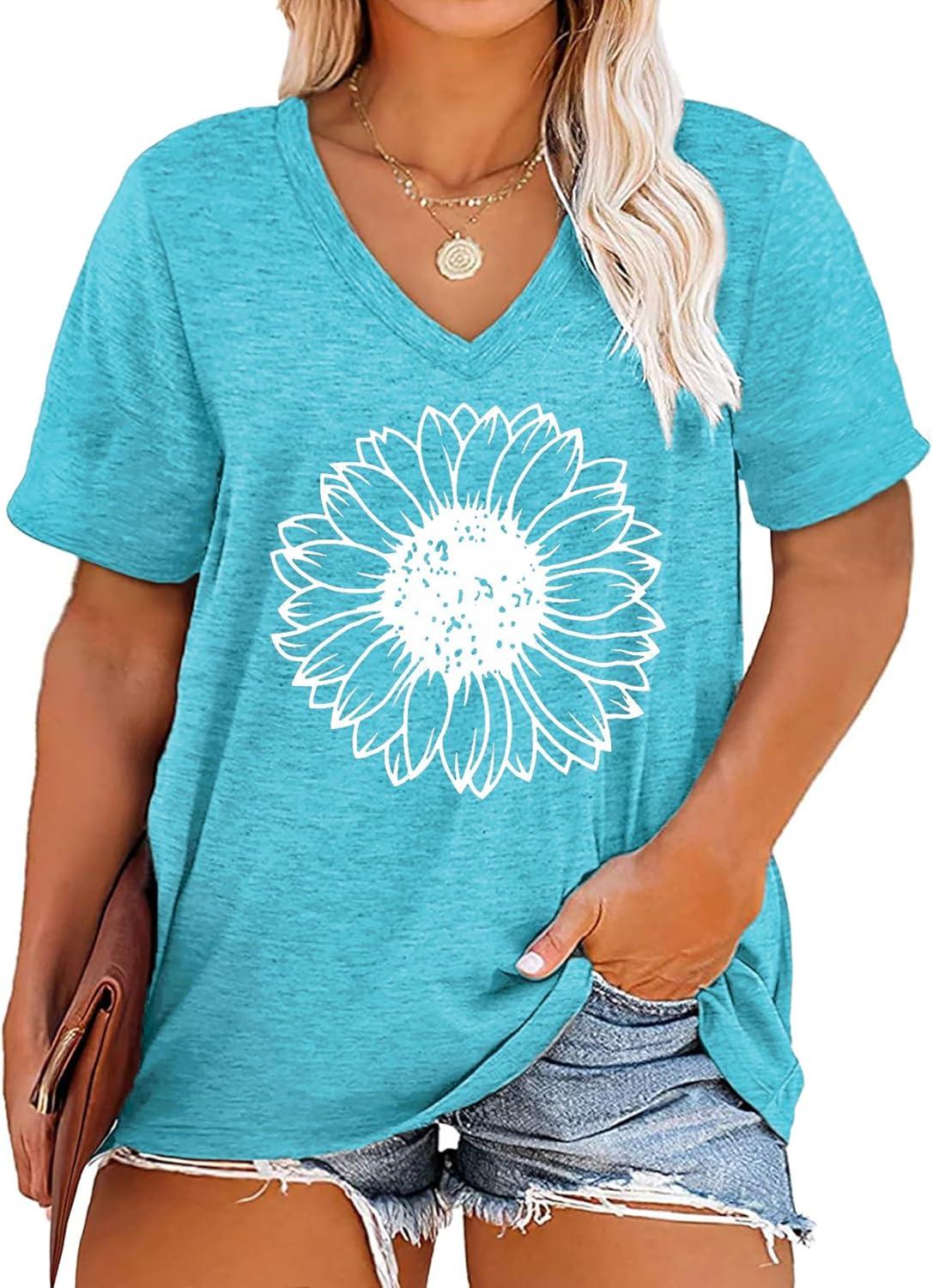 Our Honest Take on Plus Size Sunflower V-Neck Summer Tees