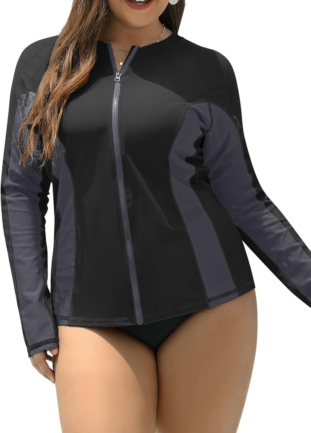 Our Honest Take on the ATTRACO Plus Size Zipper Rash Guard Top