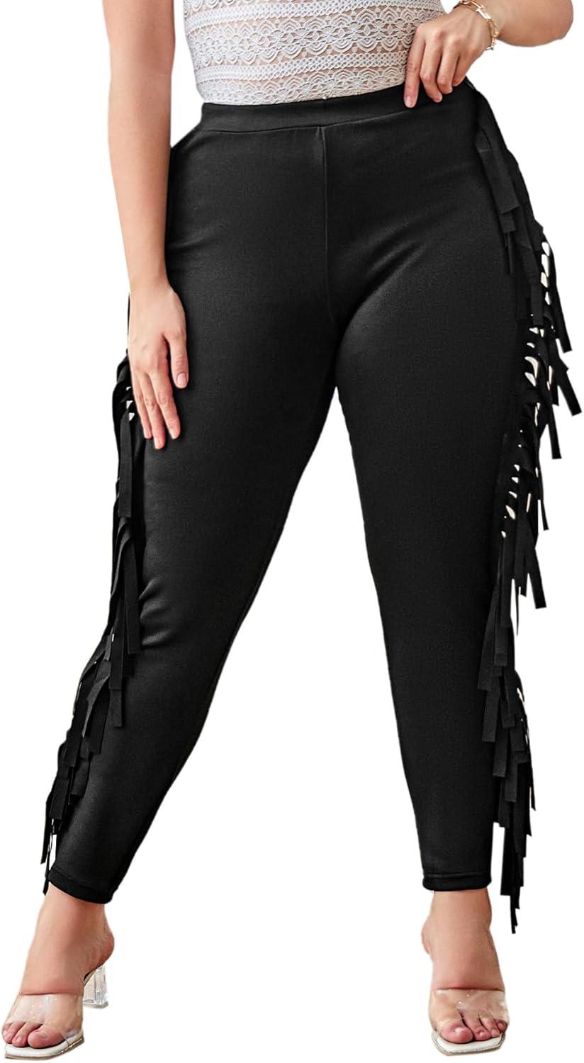 Trying Out WDIRARA Plus Size Fringe Leggings: Our Honest Thoughts