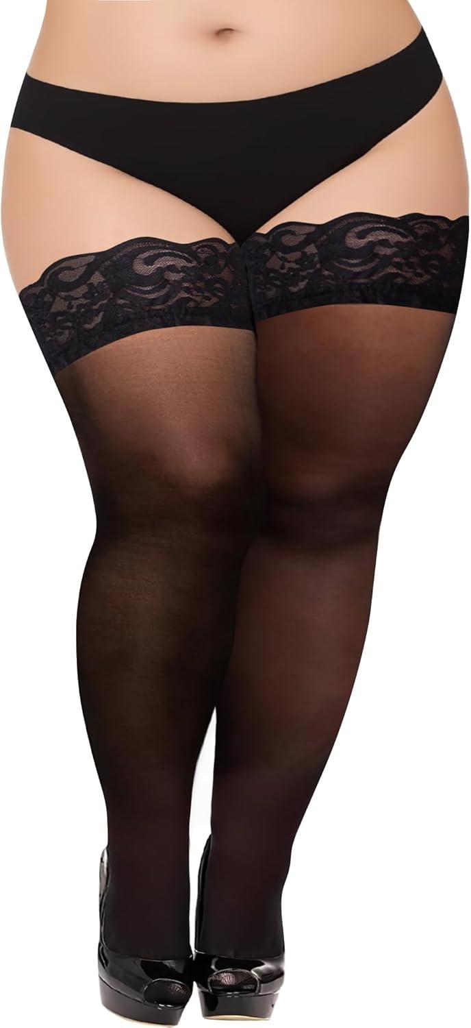 Our Honest Take on Buauty Plus Size Black Lace Thigh Highs
