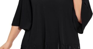 How We Feel About KOJOOIN’s Fringe Hem Plus Size Tee