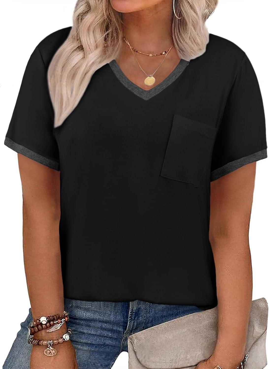 Why We Love the Eytino Plus Size Striped V-Neck Tops