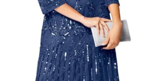 Our Take on Roaman’s Plus Size Beaded V-Neck Maxi Gown