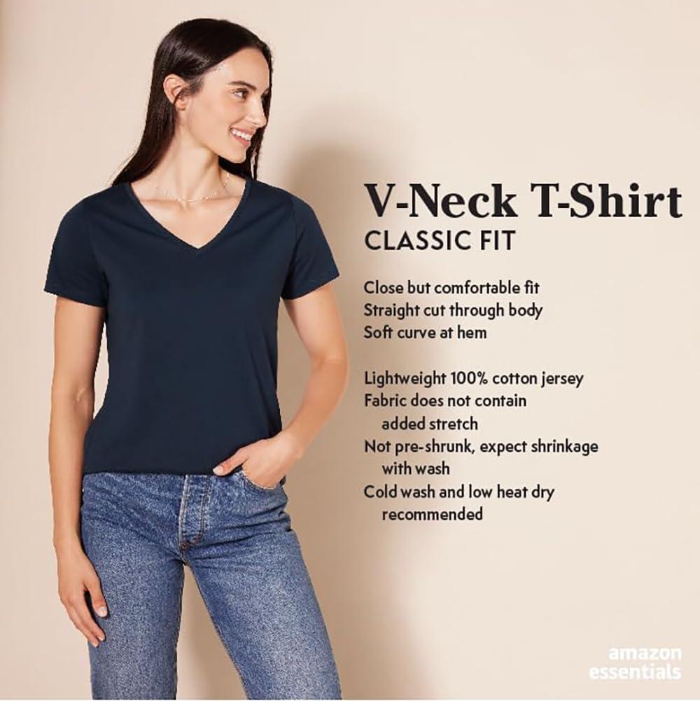 Why We⁤ Trust Amazon Essentials' Classic Cotton ⁤V-Neck Tees