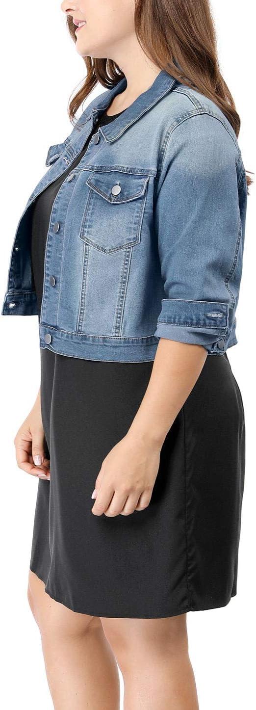 Our Take on ‍the uxcell Plus size Cropped Denim Jacket: stylish⁢ & ‌Comfortable