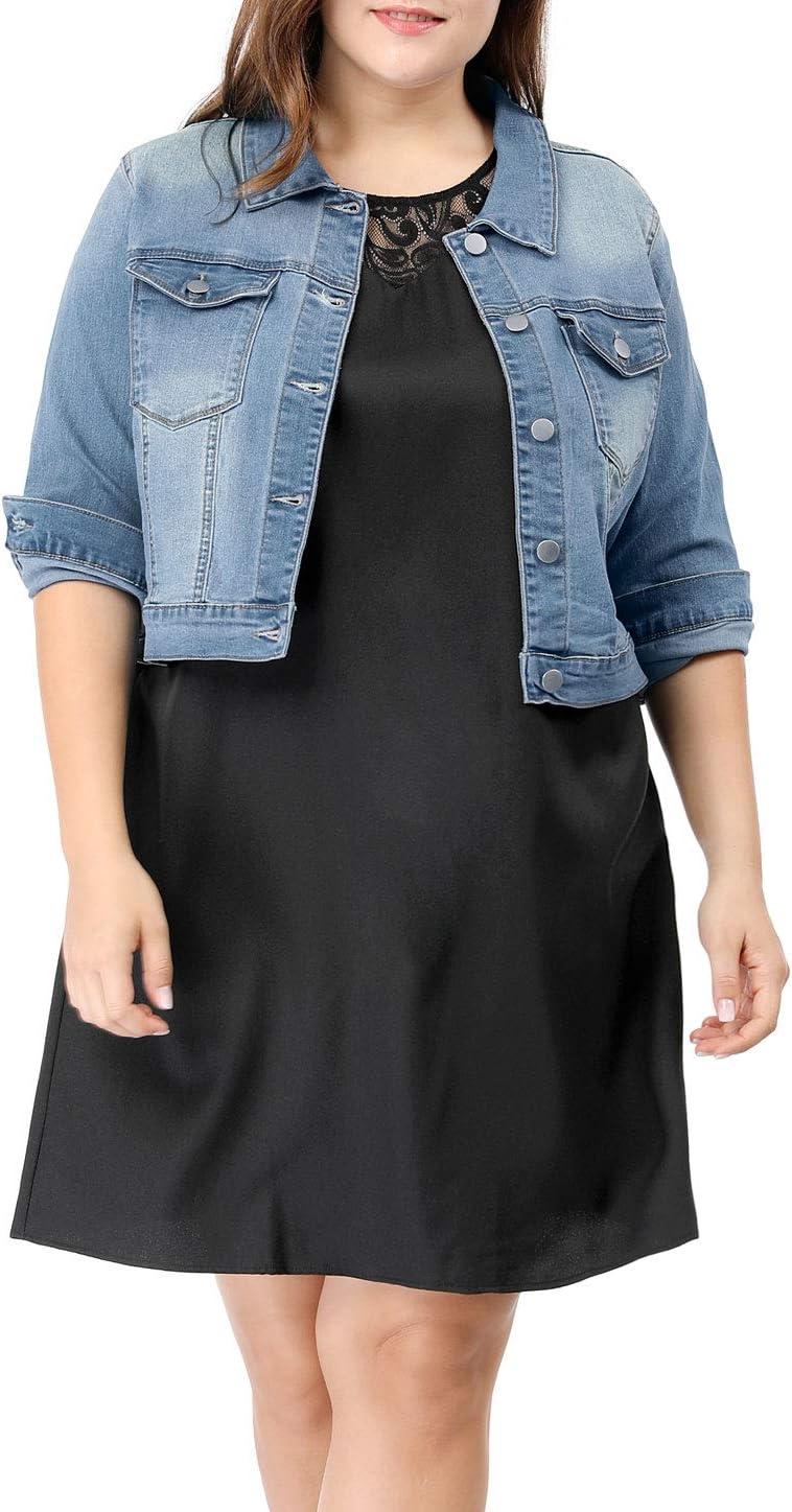 Our ⁢Take on the uxcell Plus Size‌ Cropped Denim Jacket: Stylish & Comfortable