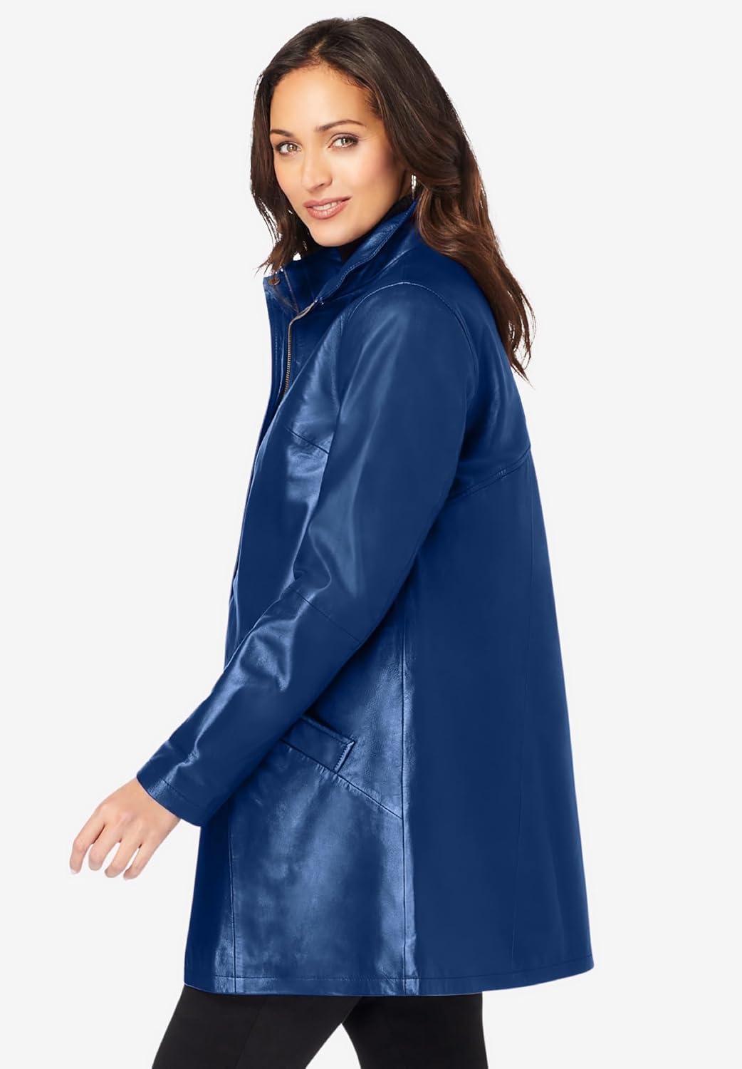 Our Take on Jessica London's Plus Size zip-Front Leather Jacket