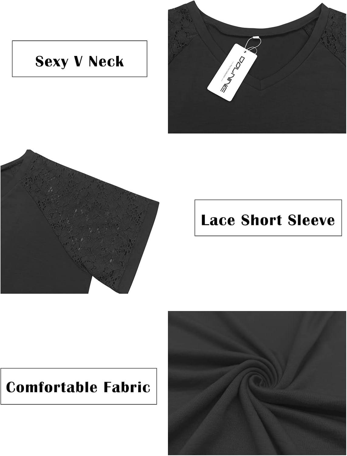 Our Take ​on DOLNINE's ⁢Plus-Size Lace V neck tops for Summer