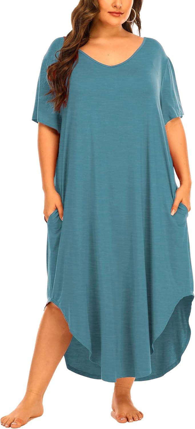 Our Take ⁤on the Plus Size Maxi Nightgown with‌ Pockets: Comfort & Style