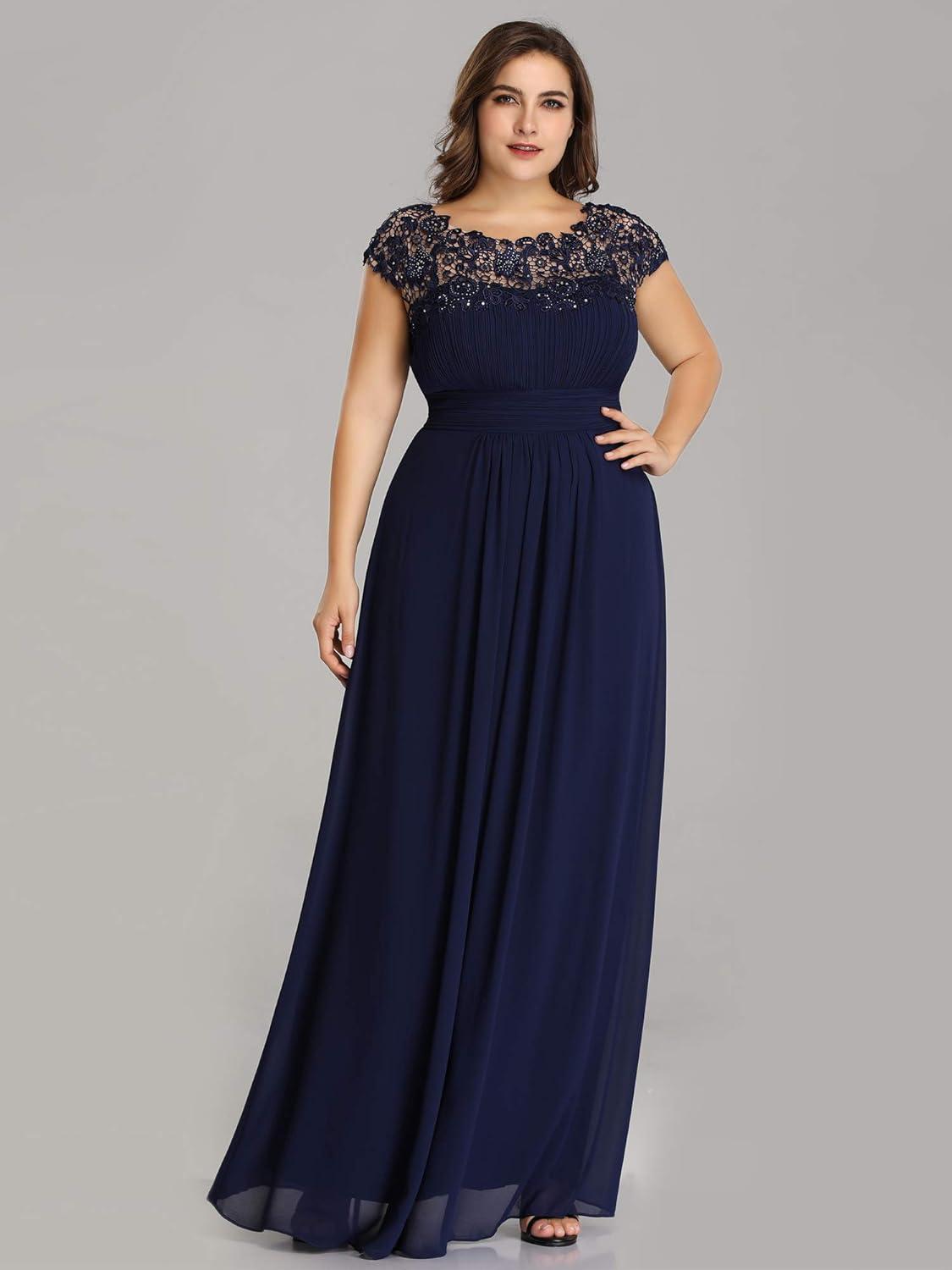 Our Honest Take on⁣ Ever-Pretty's Plus Size Lace Evening Dress