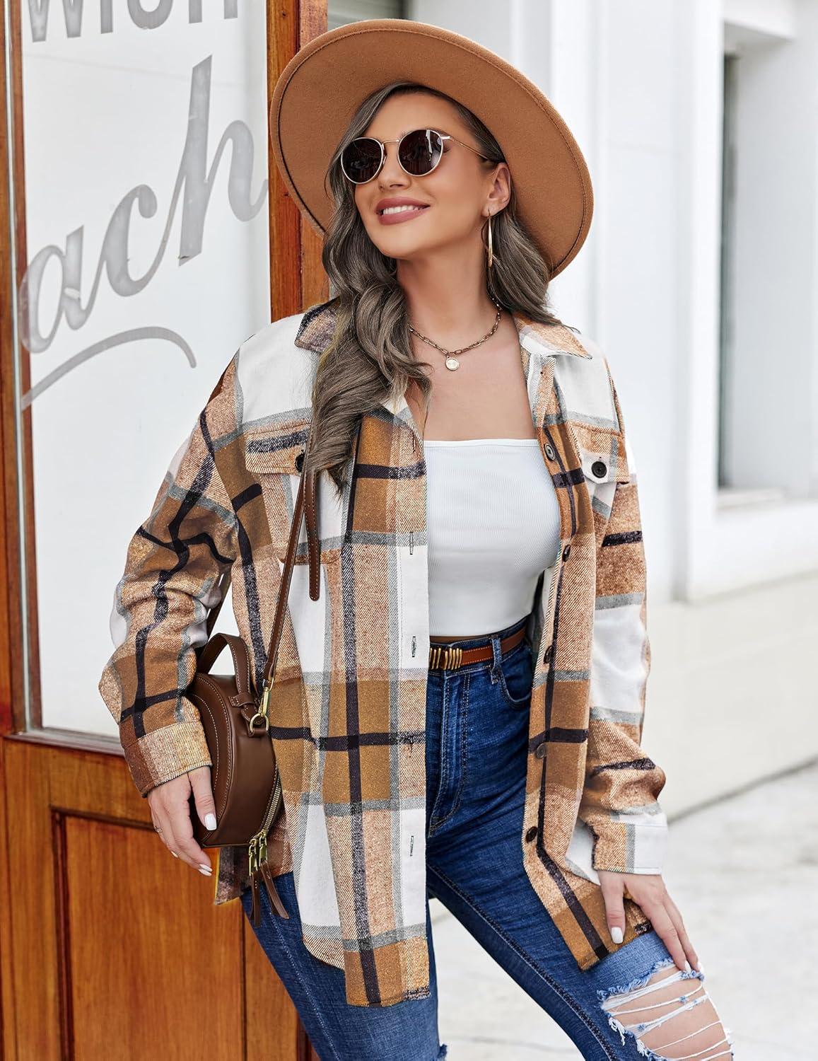 Why We Love the IN'VOLAND Plus Size ⁤Plaid Shacket This Fall