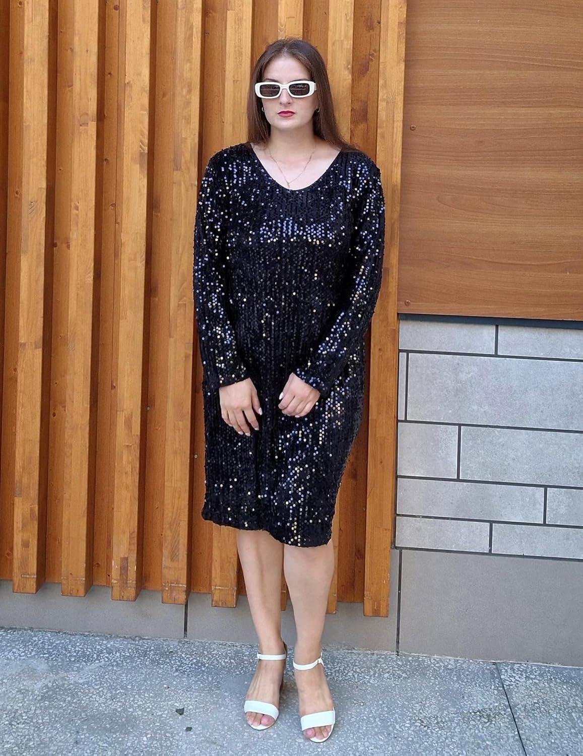 Shining Together: Our take on IN'VOLAND's Plus Size ‍Sequin‍ Dress