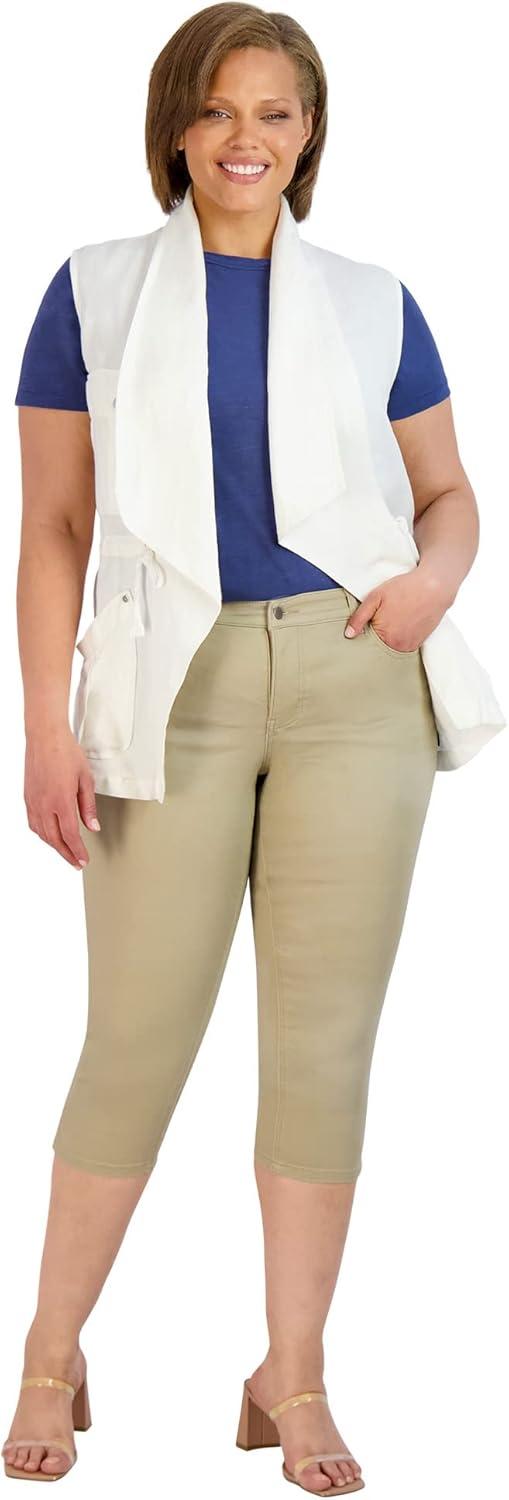 How We‍ Feel About the Women's Plus Size Sateen ​Capri Pants