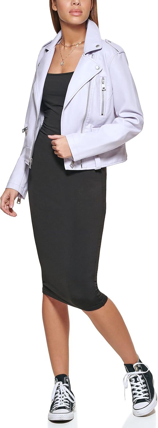 Our Take ⁣on Levi's Women's Cropped Faux Leather Moto Jacket