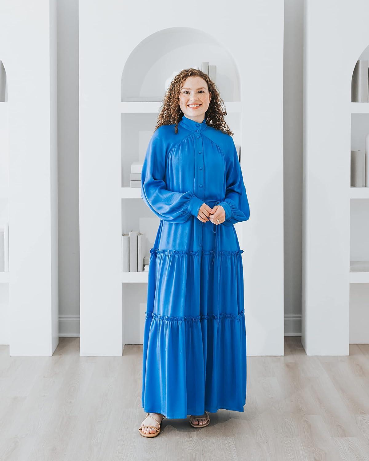 Our Take on The Drop's​ Azure ‍blue Tie Waist Maxi Dress by ⁢@Withloveleena