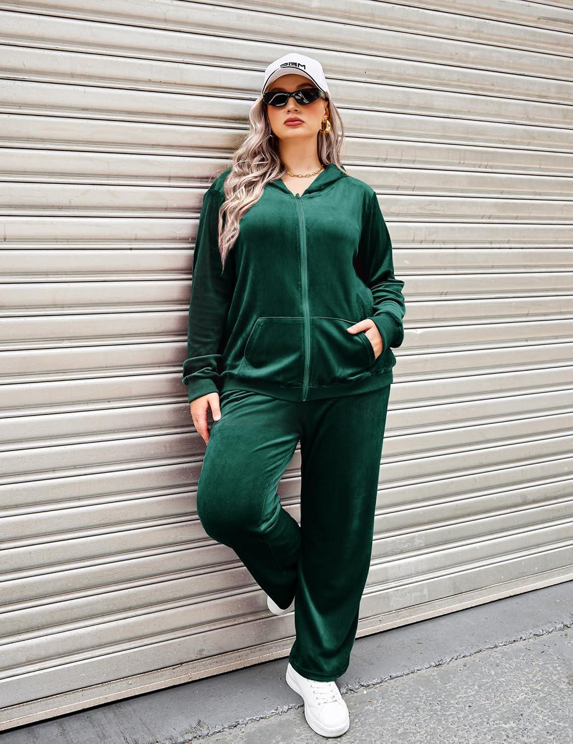 Our IN'VOLAND Velour Tracksuit Review: Comfort Meets Style ‌in Plus Size
