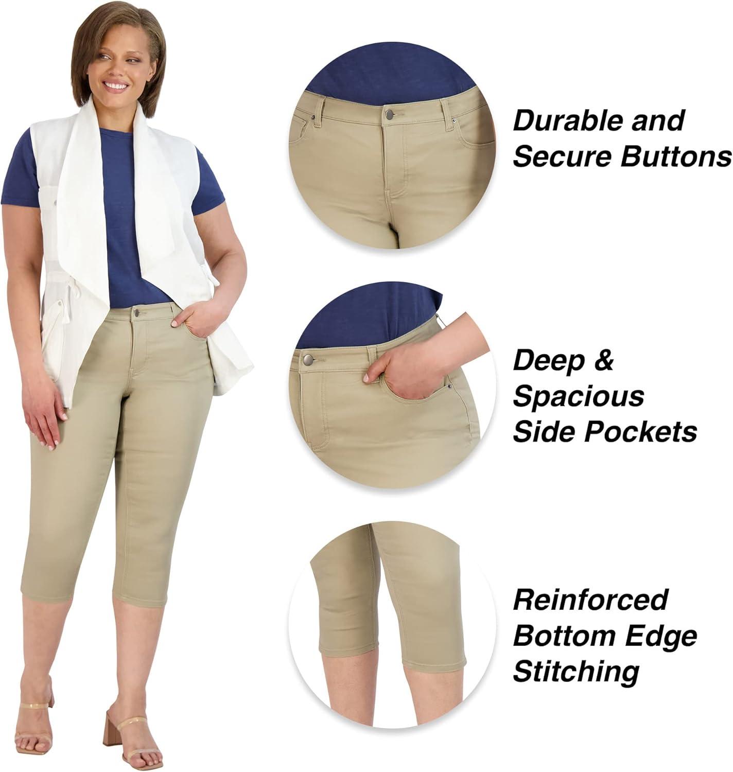 How We Feel About‍ the⁣ Women's Plus Size Sateen‍ Capri Pants
