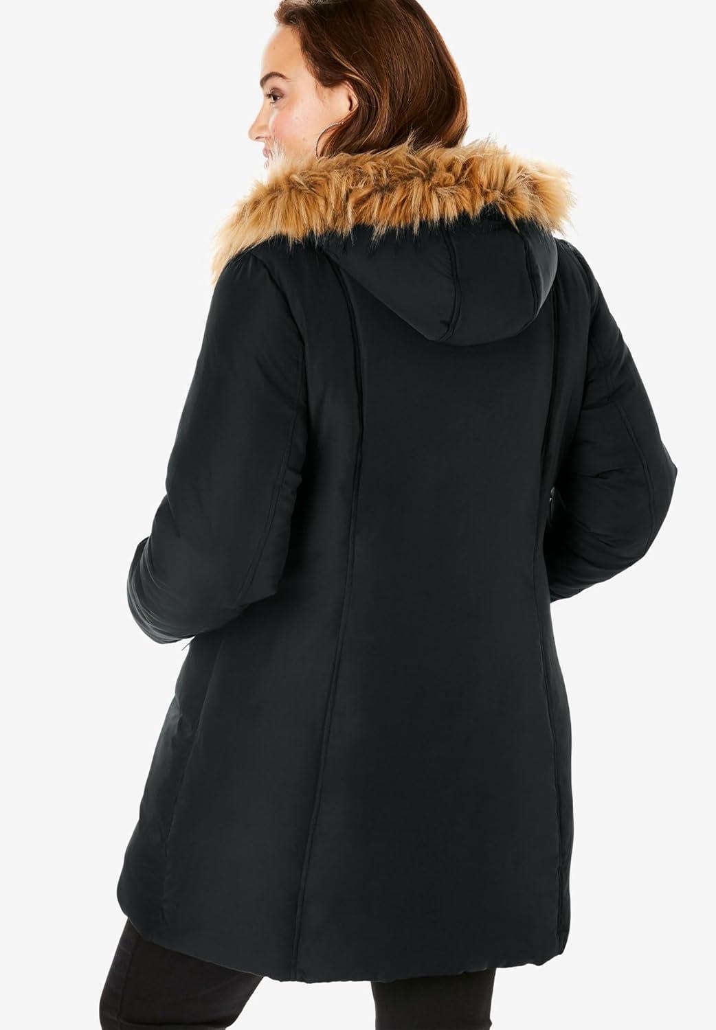 Our Take on Roaman's Plus Size ⁤Asymmetrical Double Layer Puffer Coat