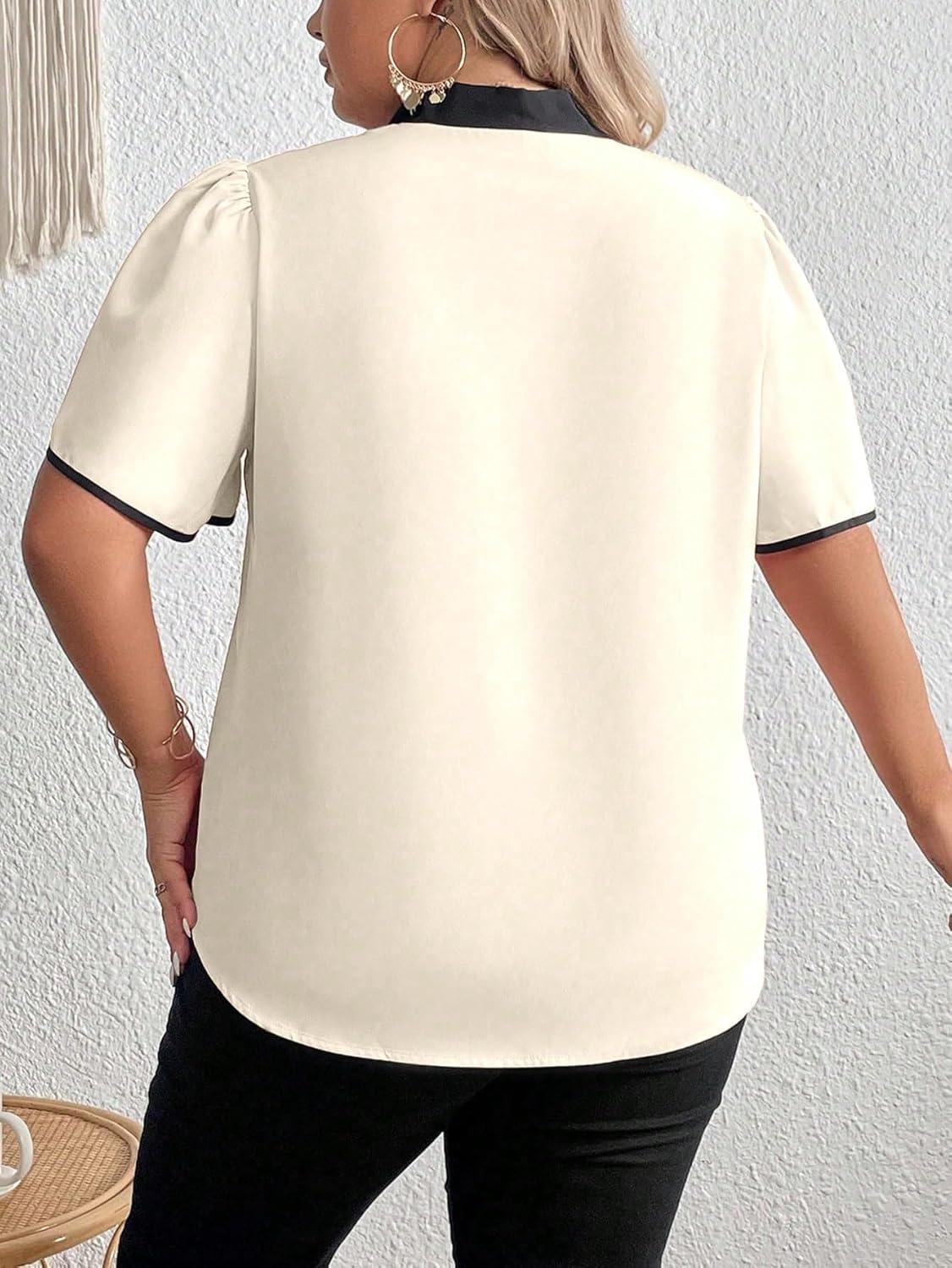 Our Take‍ on ⁣the Plus Size ⁣Bow Tie Neck Office Blouse: Stylish‍ & smart