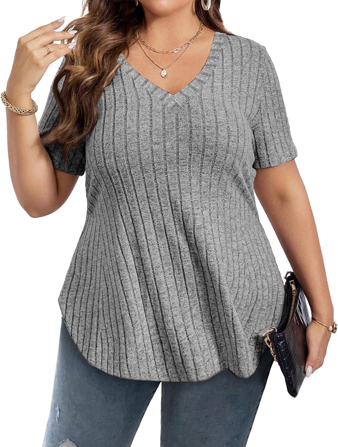 Why We Love Koscacy Plus Size V Neck Tops: Lightweight & Stylish