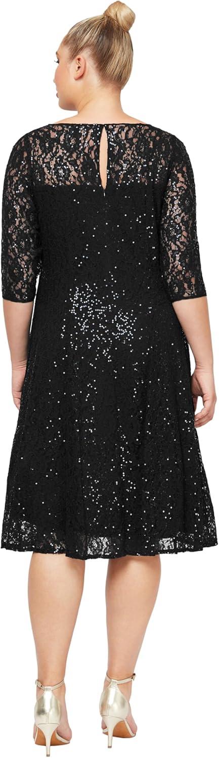 Our Take‍ on the S.L. Fashions Plus ​Size Lace &​ Sequin Dress