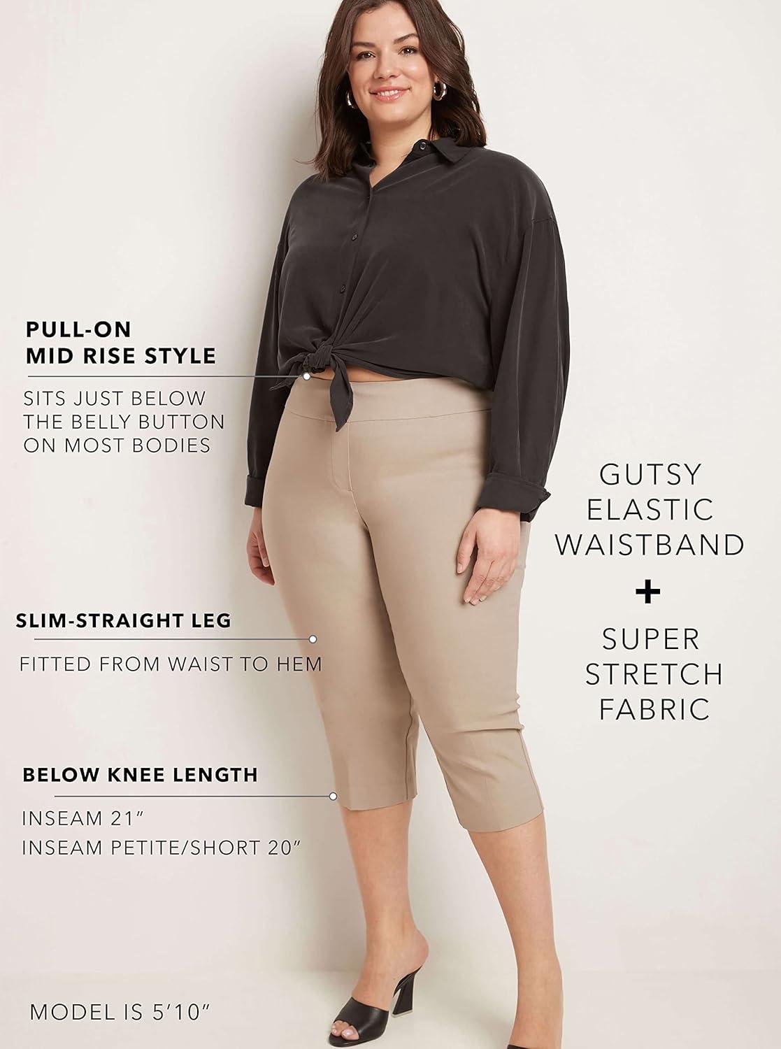 Why We Trust Rekucci's Plus Size Capri for Comfort &​ Fit