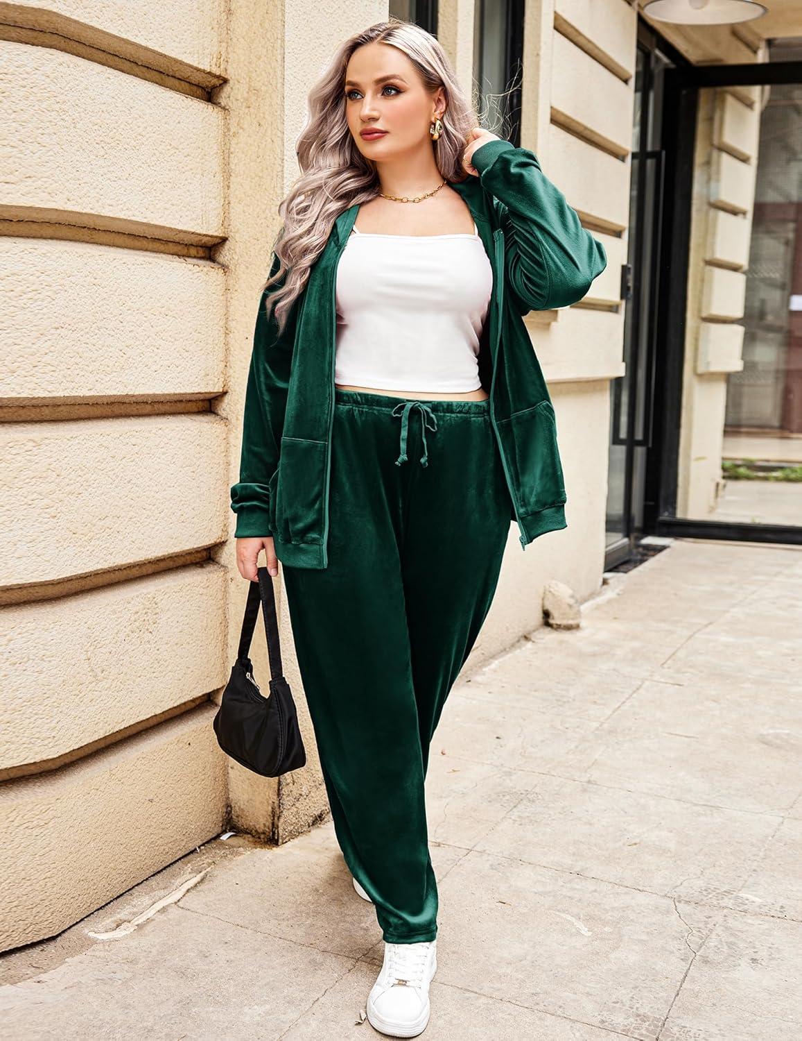 Our IN'VOLAND⁢ Velour Tracksuit ​Review: Comfort ​Meets Style in Plus Size