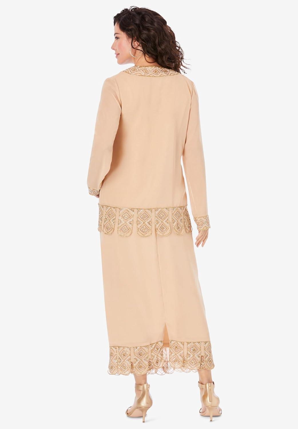 Our Honest Take on Roaman's Plus Size Beaded Skirt Set