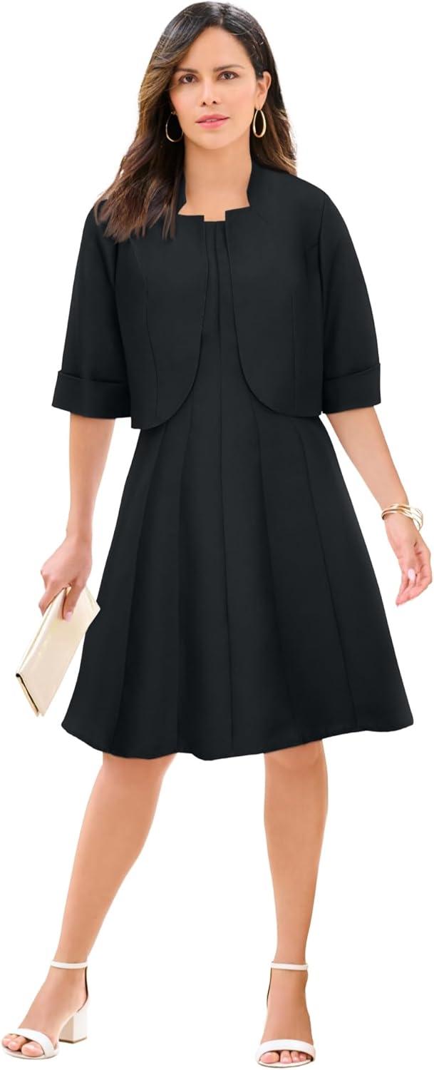 Our Take on Roaman's Plus‍ Size ⁤fit-and-Flare Jacket Dress: Style ⁢& Comfort