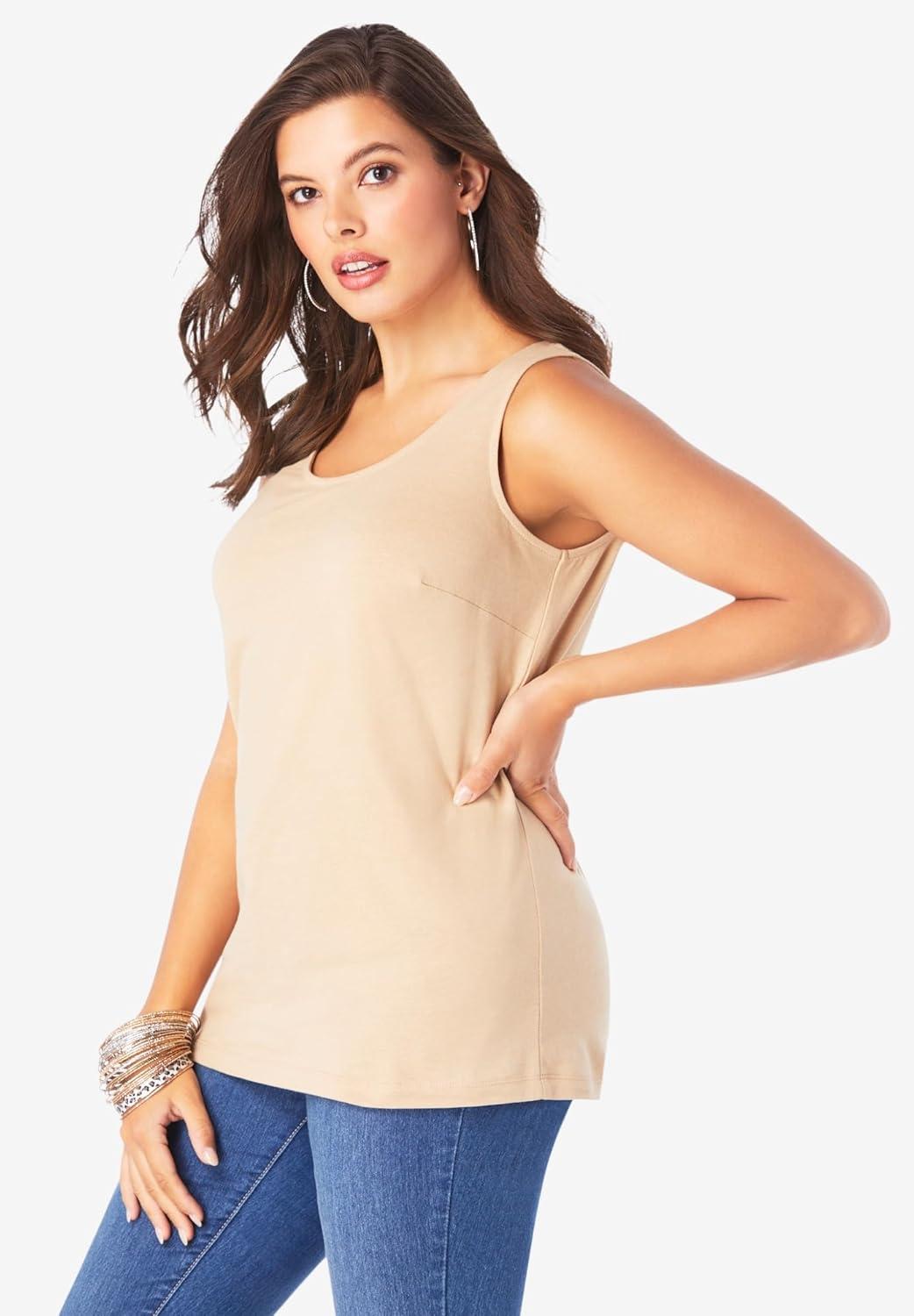 Our Honest Take on ​Roaman's Plus Size Scoopneck Tank Top