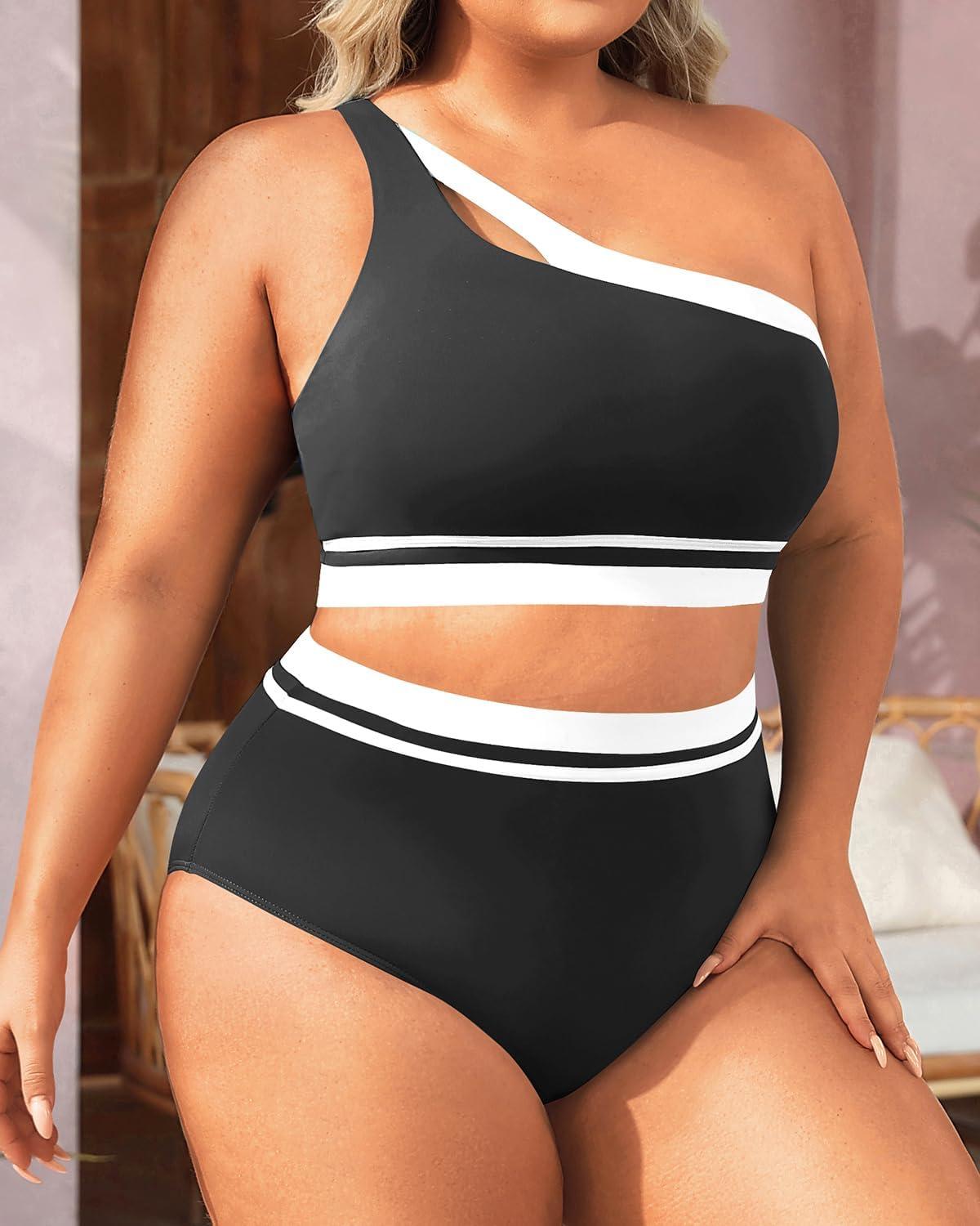 Why We're Loving Aqua Eve's Plus ‌Size High-Waisted Bikini Set