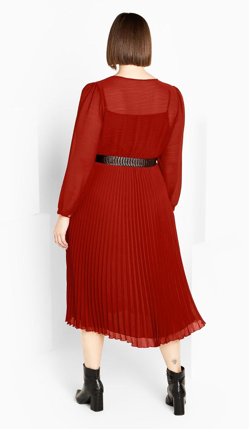 Our Take on City‌ Chic's Precious Pleat Dress: Elegant Meets Effortless