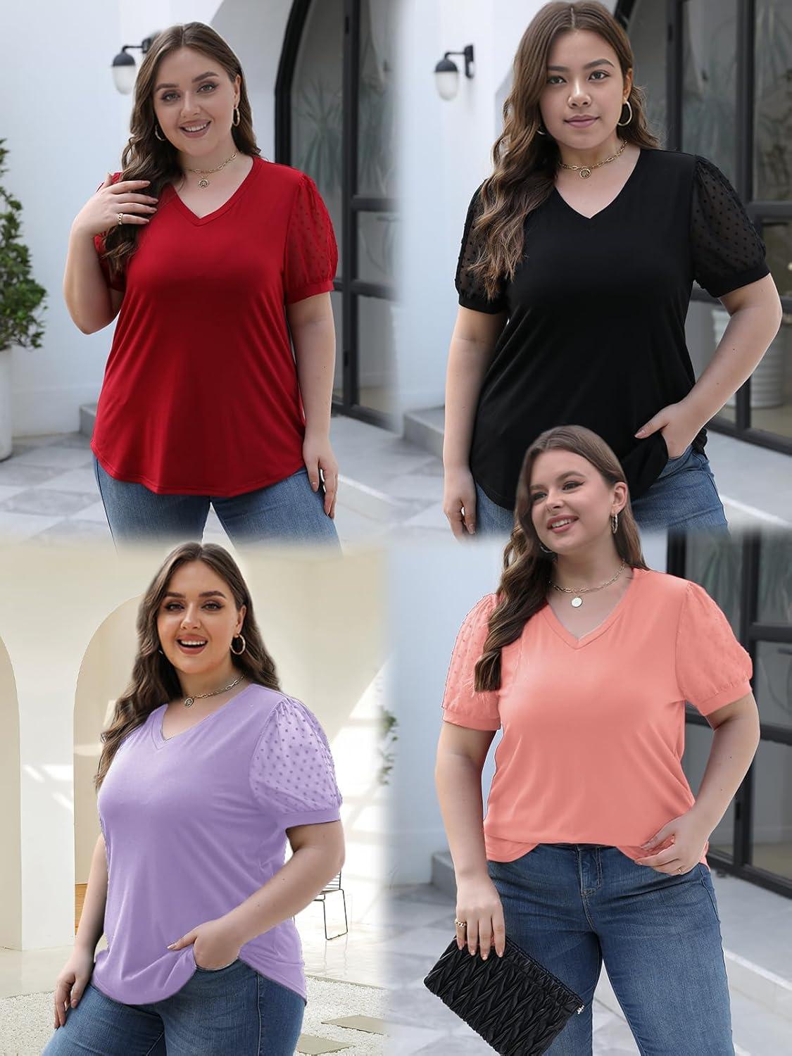 Why We Love VISLILY's Plus-Size swiss Dotted Summer Tops