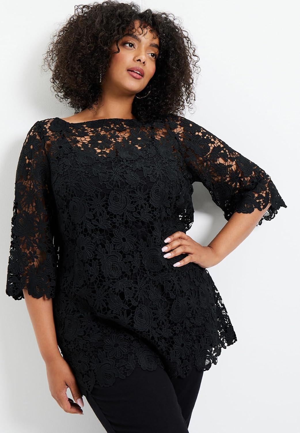 Our Honest Take on the Women's Plus Size Soft Blush Lace ‌Top