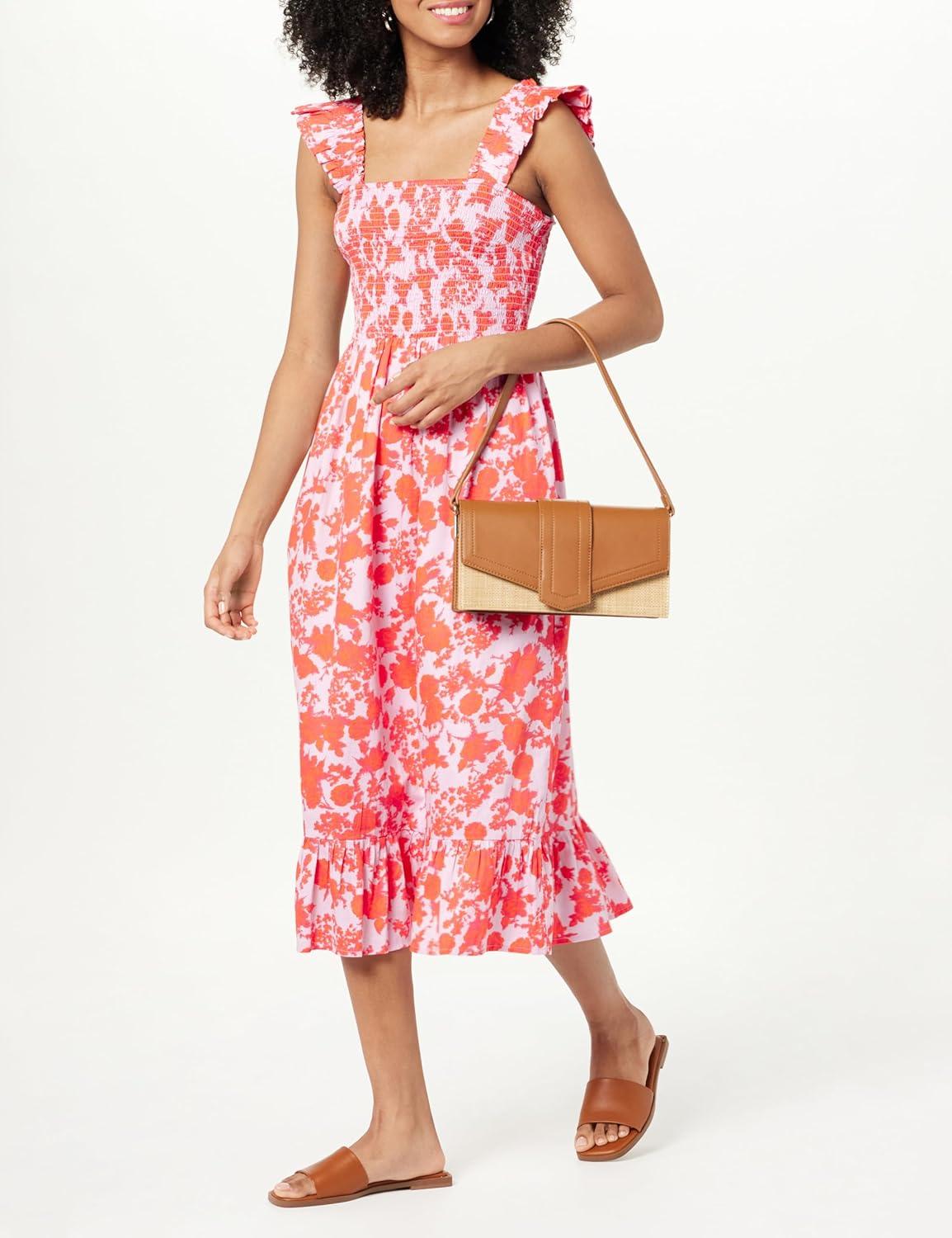 our Take on The Drop's Kimi‍ Ruffled‌ Shoulder​ Midi Dress