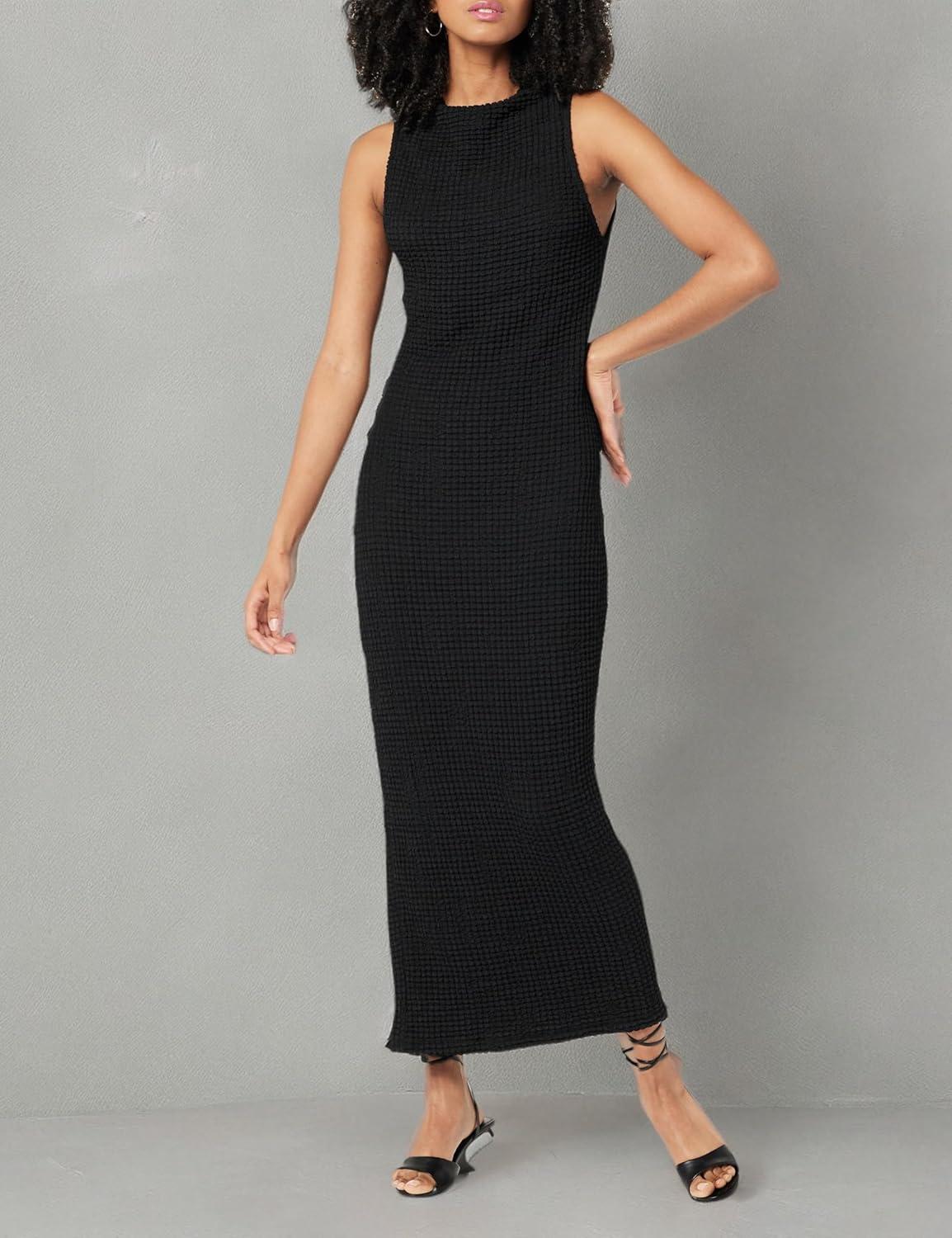 Our Take on The Drop Women's Lena High Neck Midi Dress
