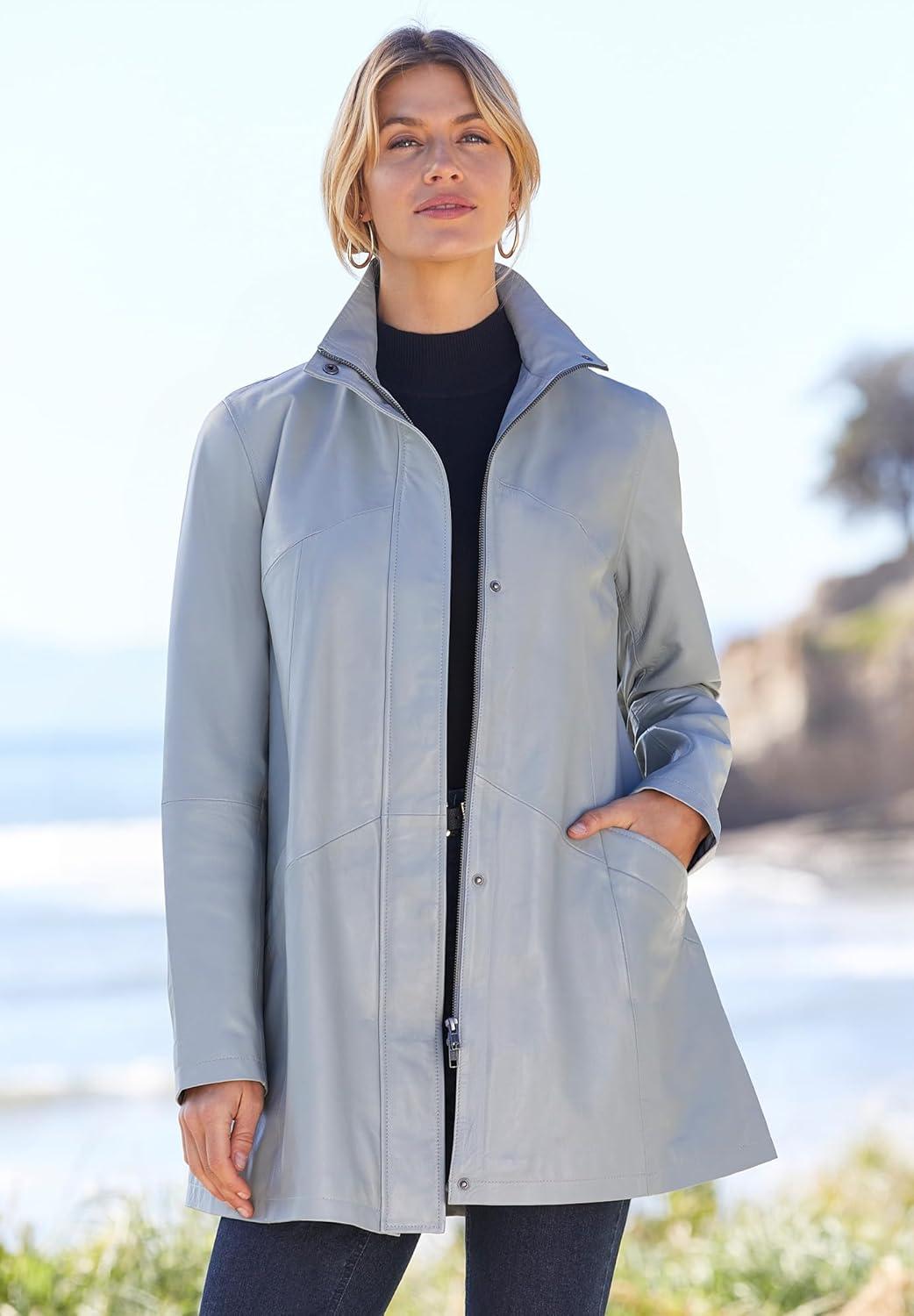 Our Take on Jessica london's Plus Size Zip-Front Leather Jacket