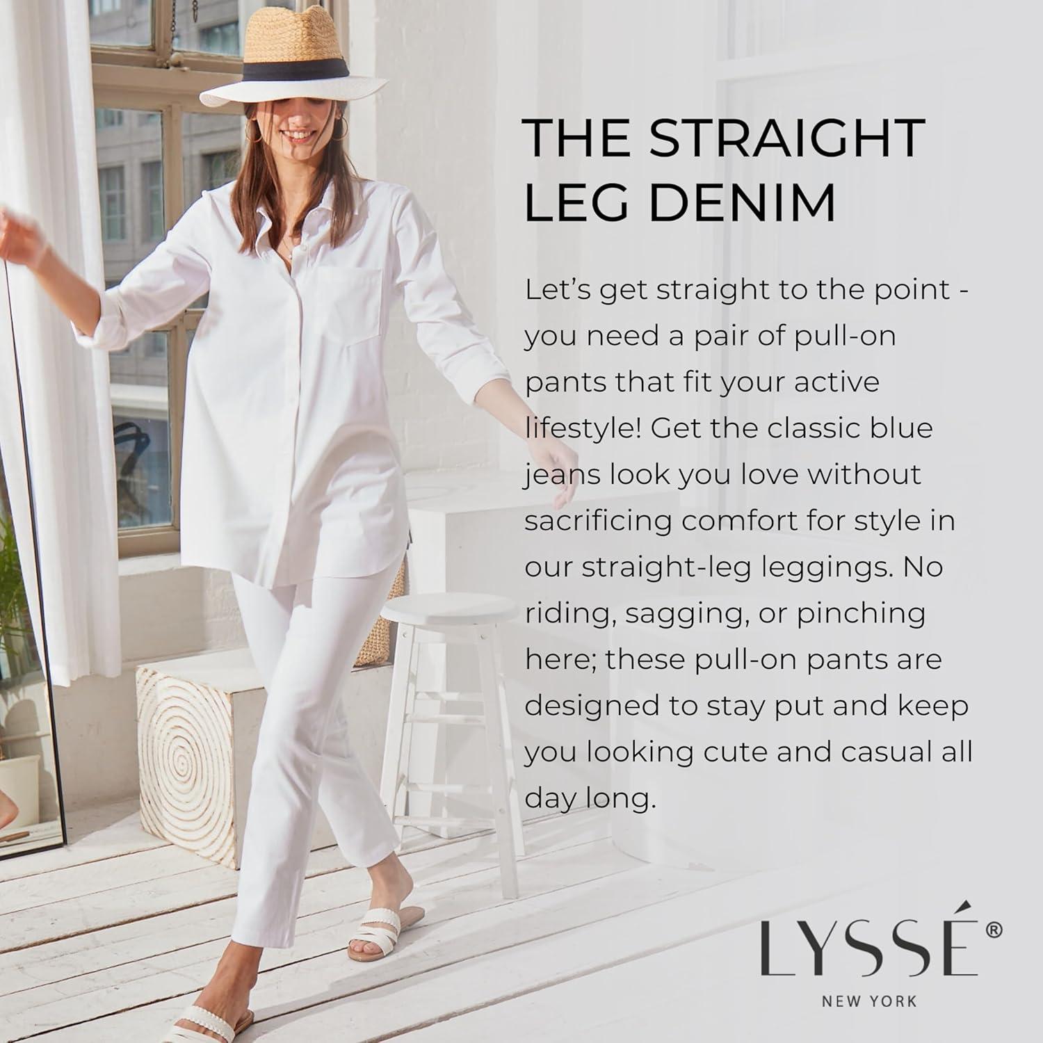 Why​ We Trust Lyssé Women's Denim Straight Leg Jeans