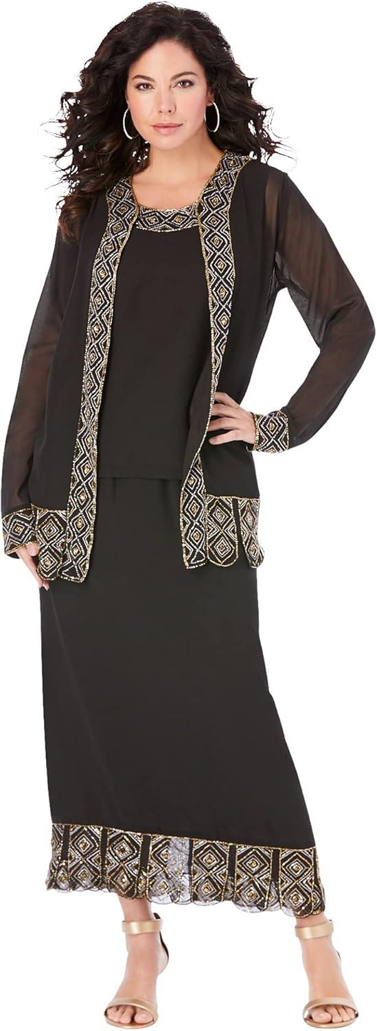 Our Honest Take on Roaman's Plus Size Beaded Skirt Set