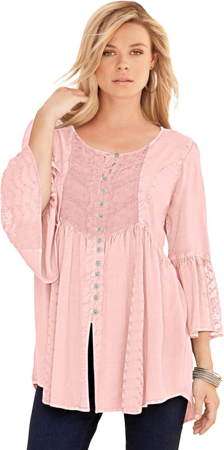 our Honest Take on Roaman's Plus Size Taylor Acid ⁢Wash Shirt