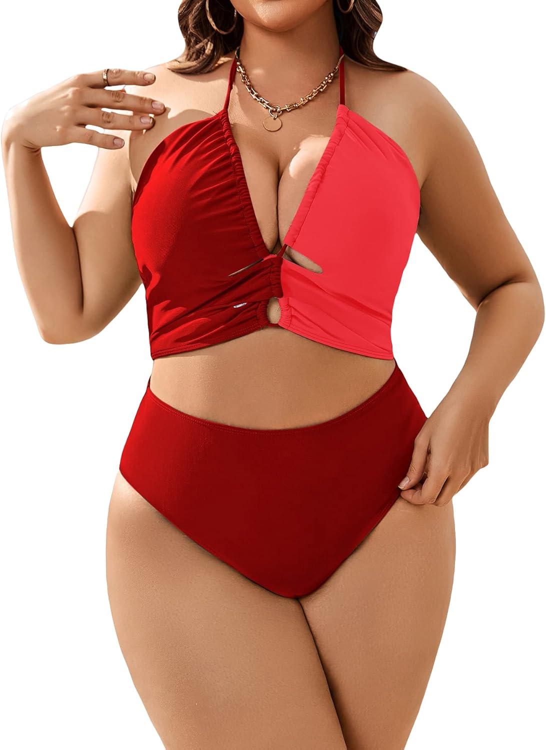Our Honest Take on ‌MakeMeChic's ⁢Plus Size‌ Burgundy ⁣Bikini Set