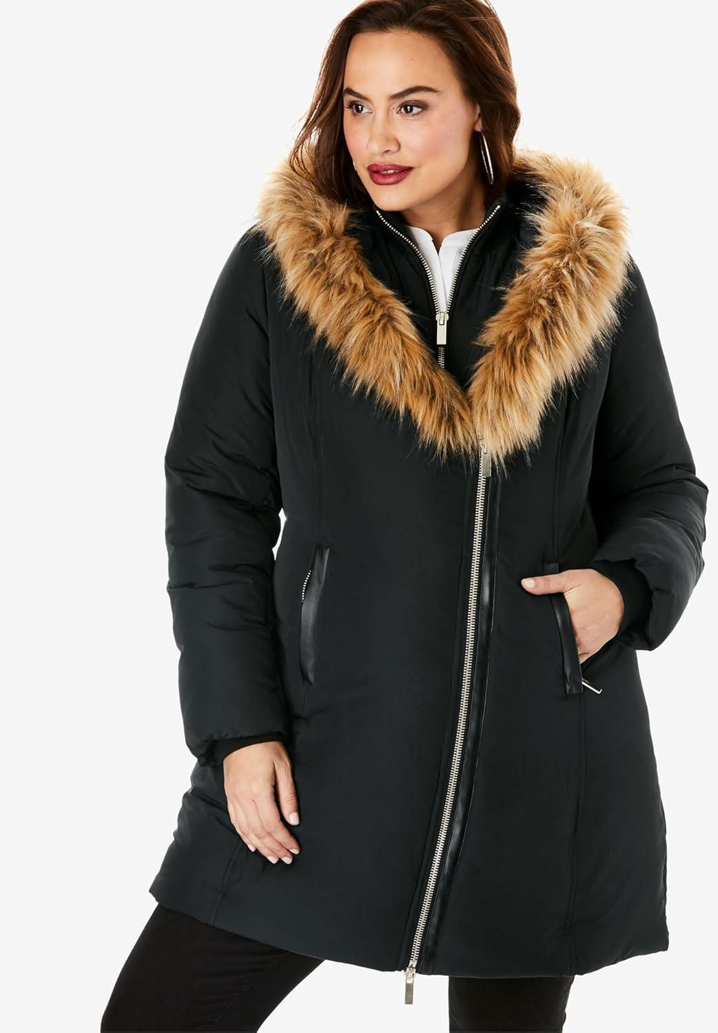 Our Take on Roaman's ⁣Plus Size Asymmetrical⁢ Double Layer Puffer Coat