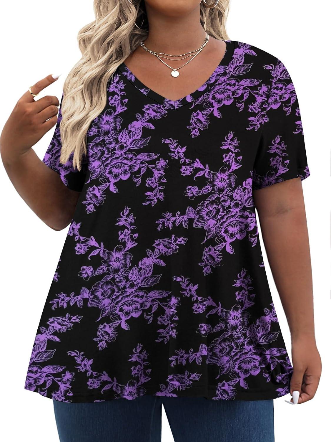 Our‍ Honest Take on ​Tencede's Plus Size Floral V-Neck Tops