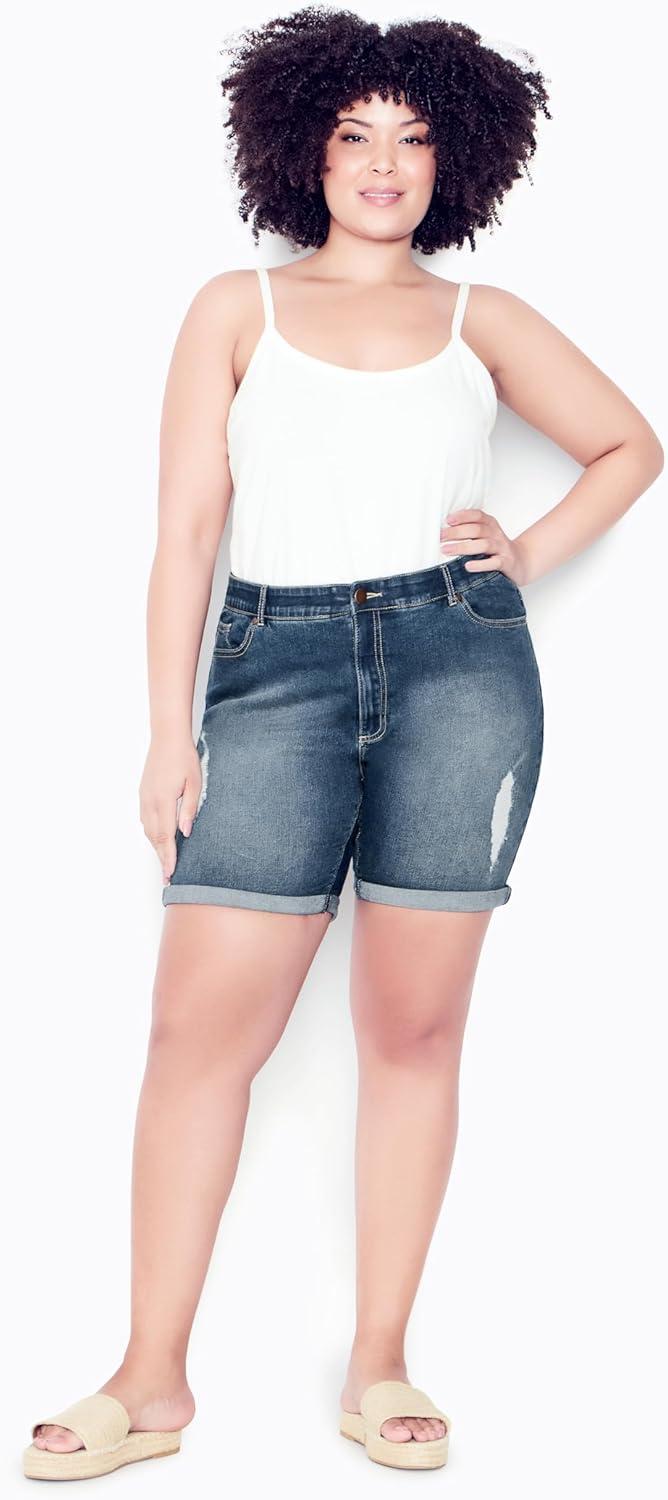 Our Take on the Women's⁣ Plus size giana Ripped Shorts: Style & Fit ⁢Review