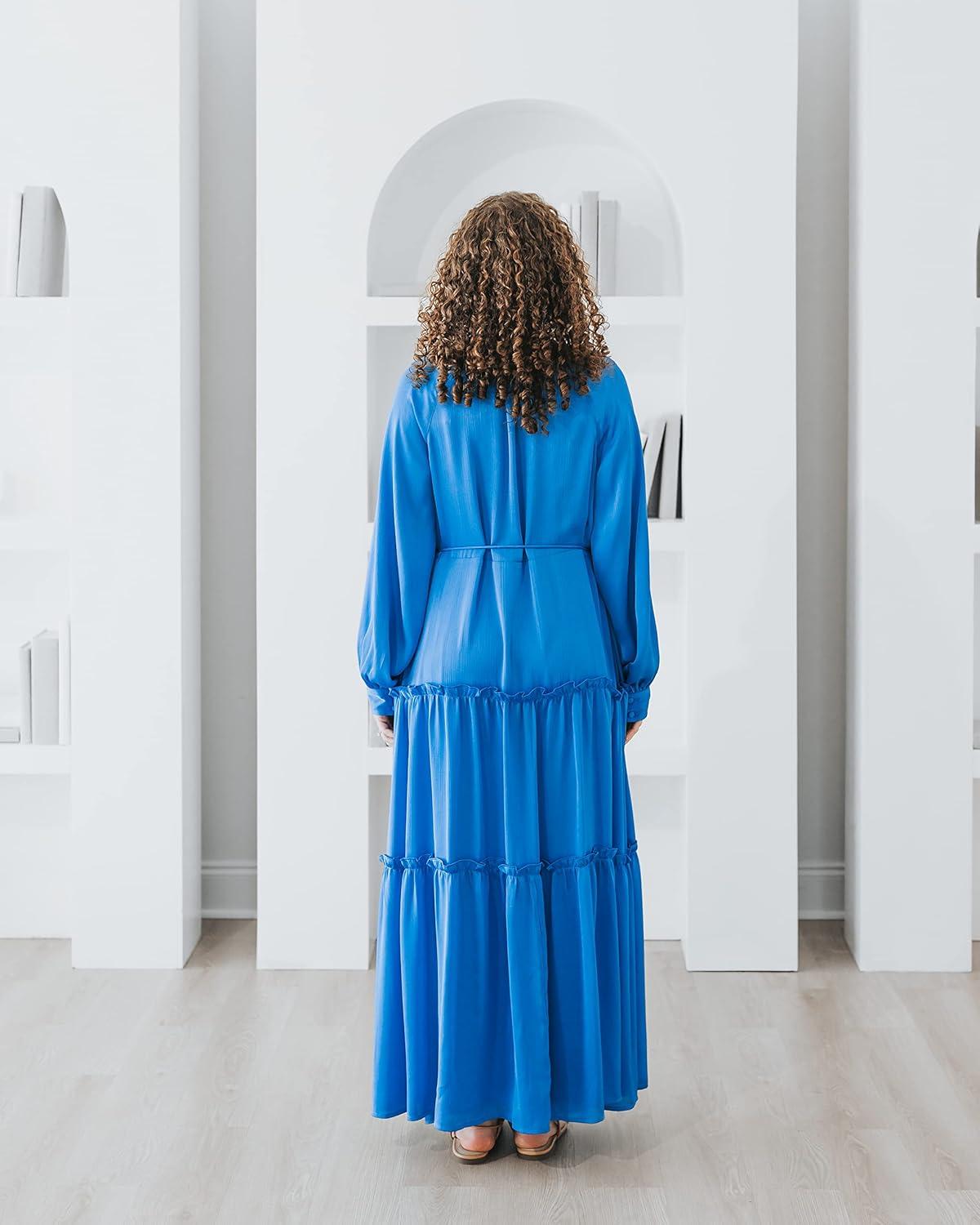 Our Take on ⁤The Drop's ‍azure Blue Tie Waist⁣ Maxi Dress ⁢by @Withloveleena