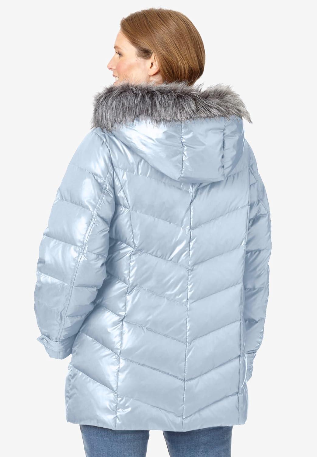 Our Honest ‍Take on Woman Within's Plus Size Pearl Grey Puffer Coat