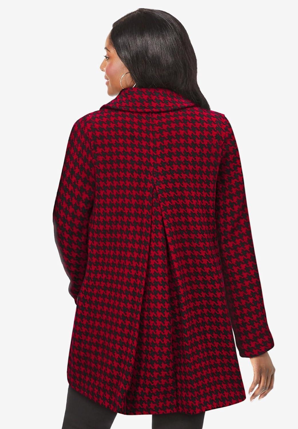 Our Take on Jessica London's Plus Size Wool Peacoat in Red Plaid