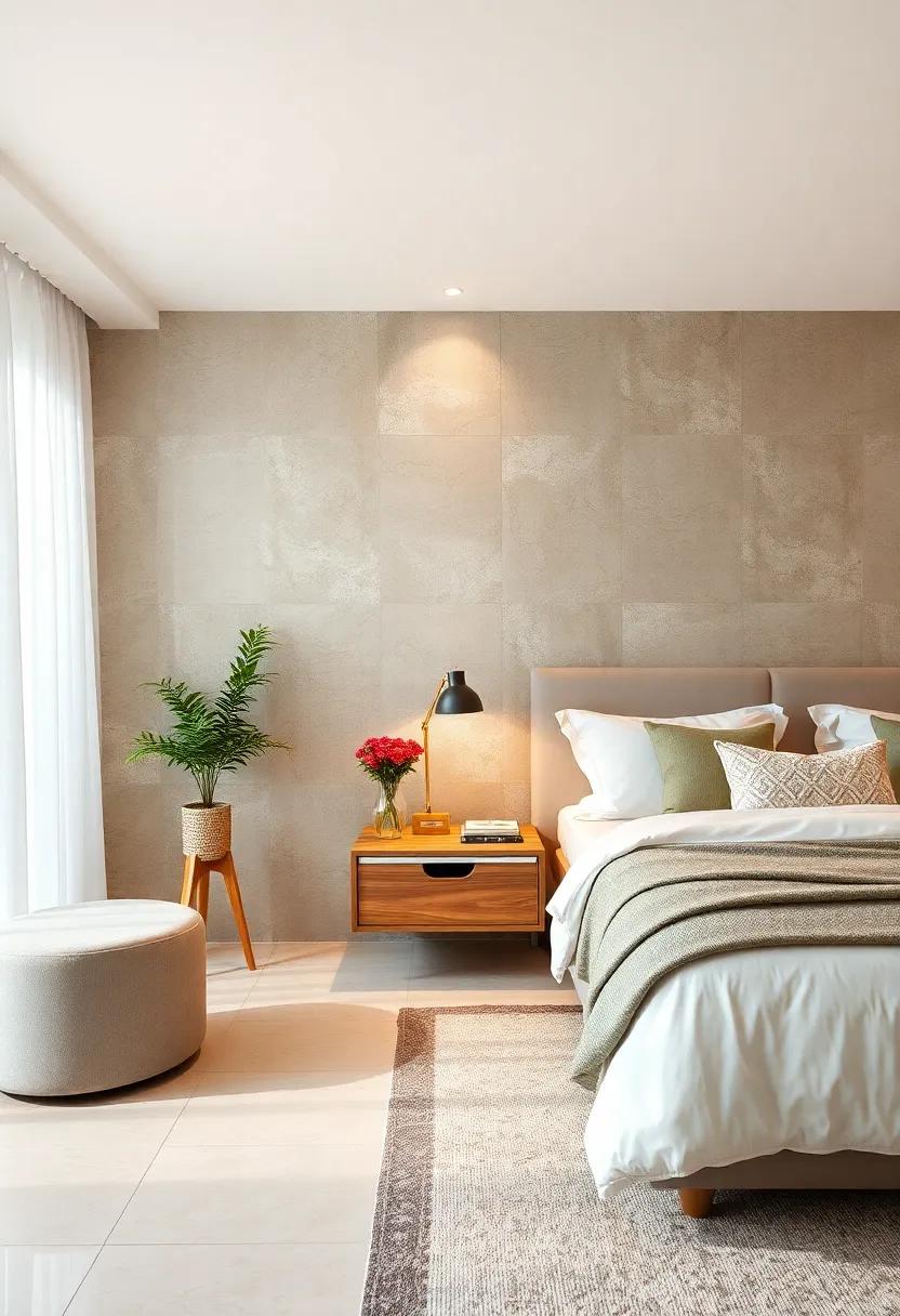 Consider a ⁢custom-built floating nightstand to free up floor space while adding a touch of modern ⁣elegance